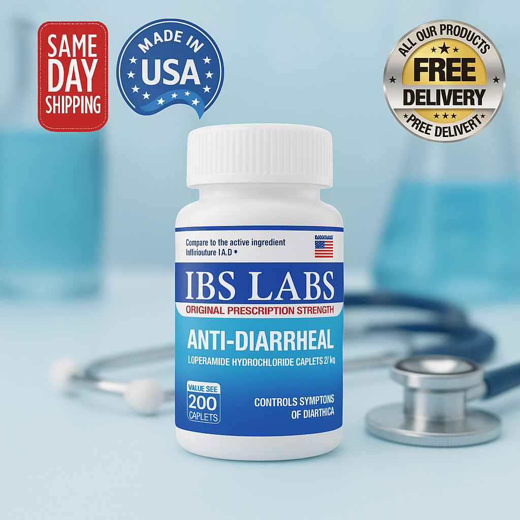 Anti-Diarrheal 2MG 200 Caplets Relief MADE IN USA SAME DAY SHIPPING!